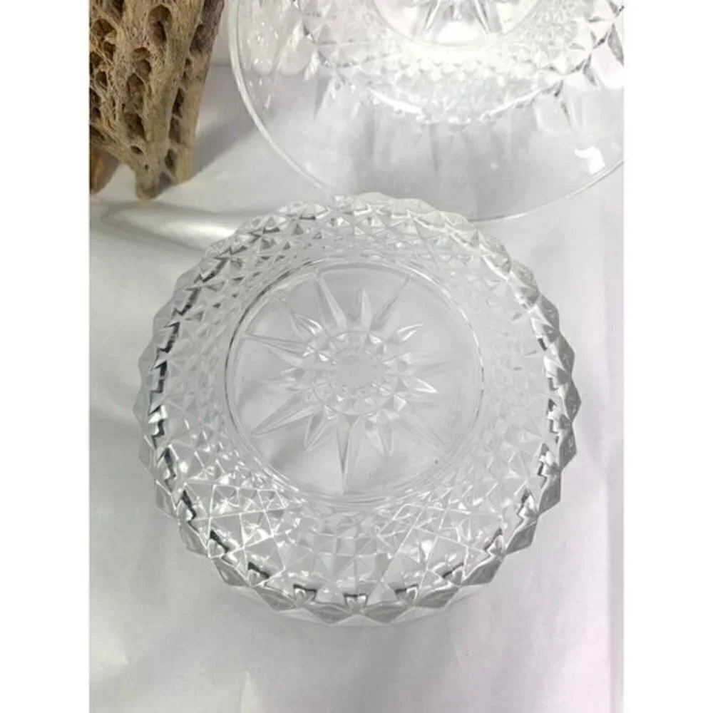 Vintage 70s Arcoroc France Crystal Dessert Salad Bowls